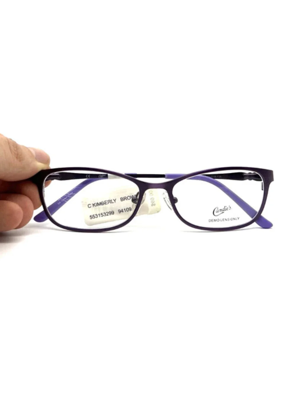 Candie's C Kimberly Spur Purple Geometric Authentic Eyeglass Frames 51-16-135